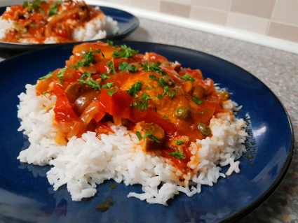 Chicken Cacciatore recipe, eat well on universal credit