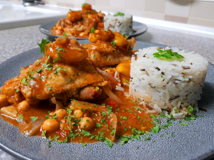 Chicken Tagine recipe, eat well on universal credit