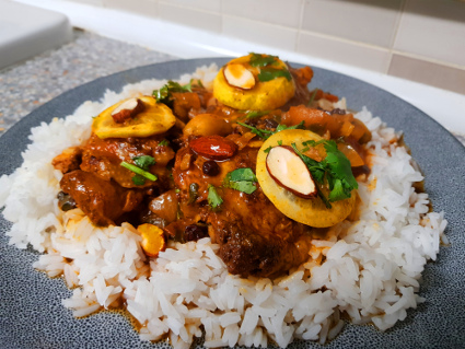 Chicken Tagine recipe, eat well on universal credit
