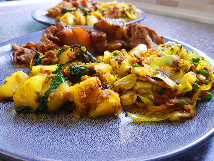 Indian Fried Cabbage recipe, eat well on universal credit