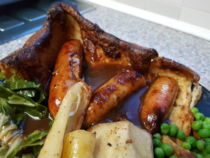 Tomato & Basil Giant Toad In The Hole recipe, eat well on universal credit