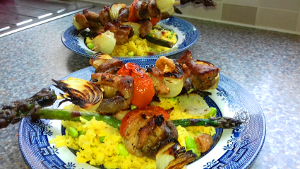 Turkey Thigh Kebabs
